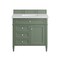 James Martin Vanities Brittany 36in Single Vanity, Smokey Celadon w/ 3 CM Arctic Fall Top 650-V36-SC-3AF - alternate 3